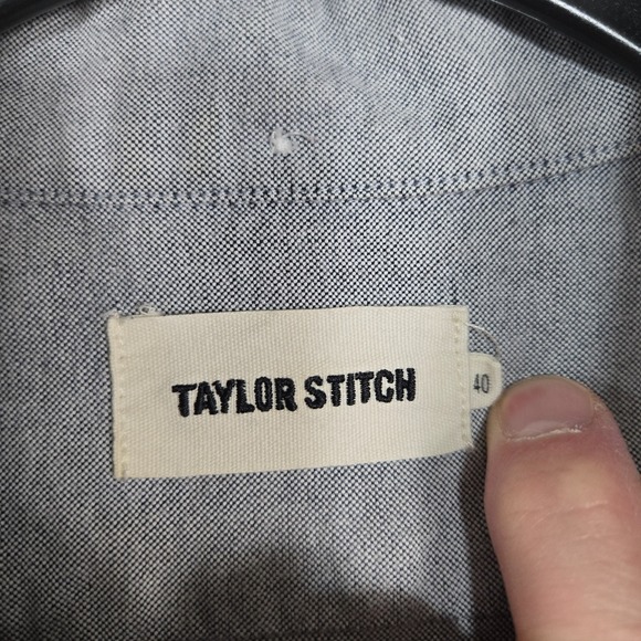 Taylor Stitch mens 40 gray long sleeve button down oxford - Picture 2 of 8